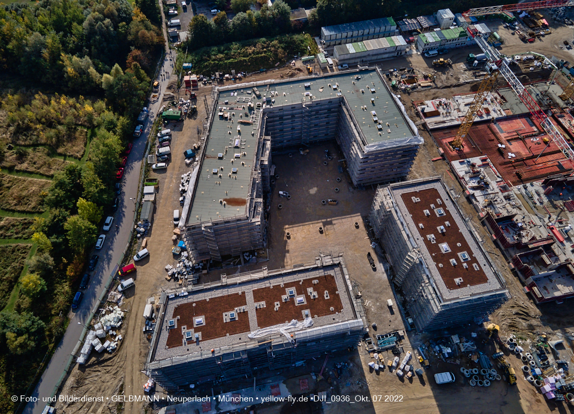 13.10.2022 - Baustelle Alexisquartier und Pandion Verde in Neuperlach 13.10.2022 - Baustelle Alexisquartier und Pandion Verde in Neuperlach